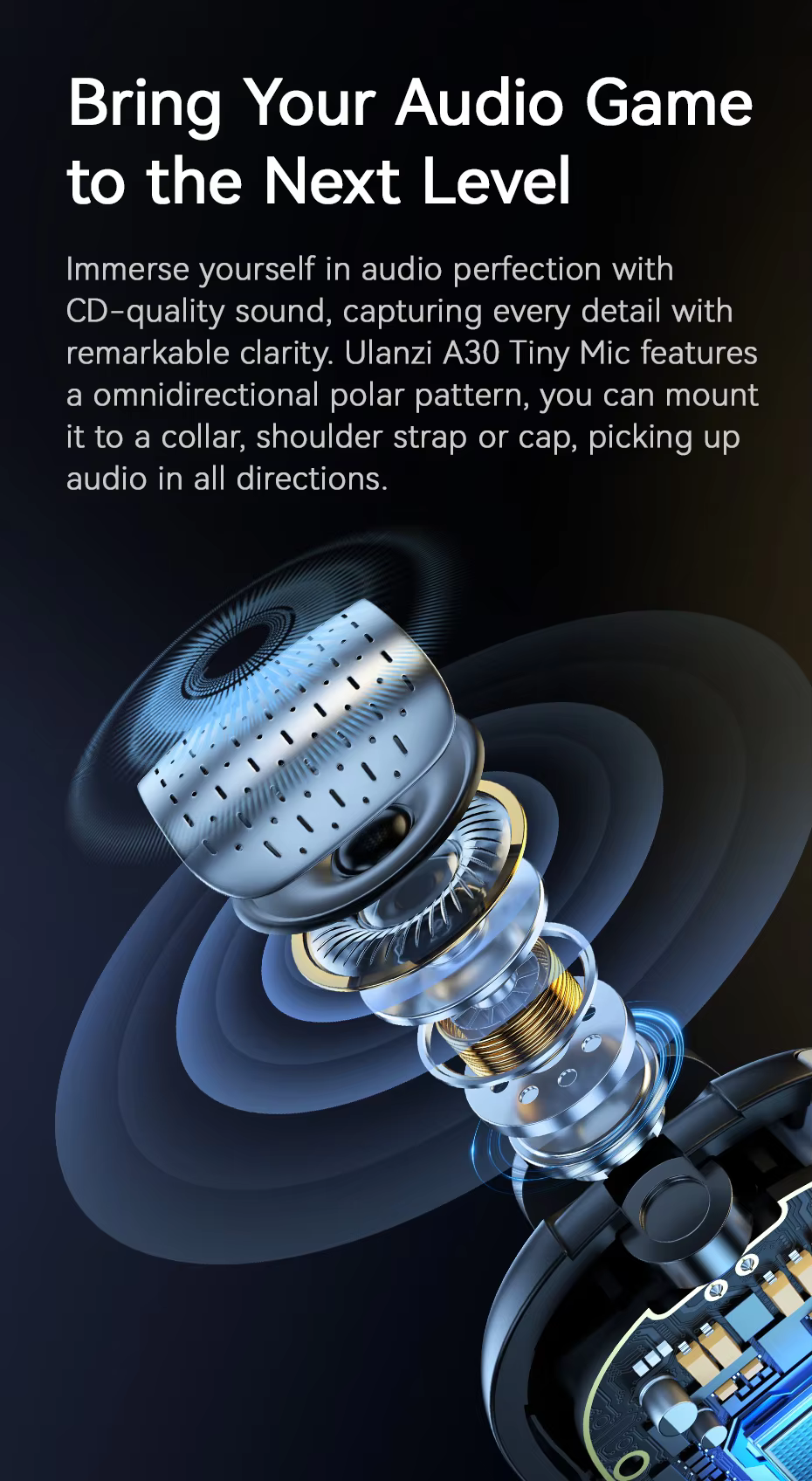 Ulanzi A30 Wireless Lavalier Tiny Microphone C Ulanzi A30 Wireless Lavalier Tiny Microphone C