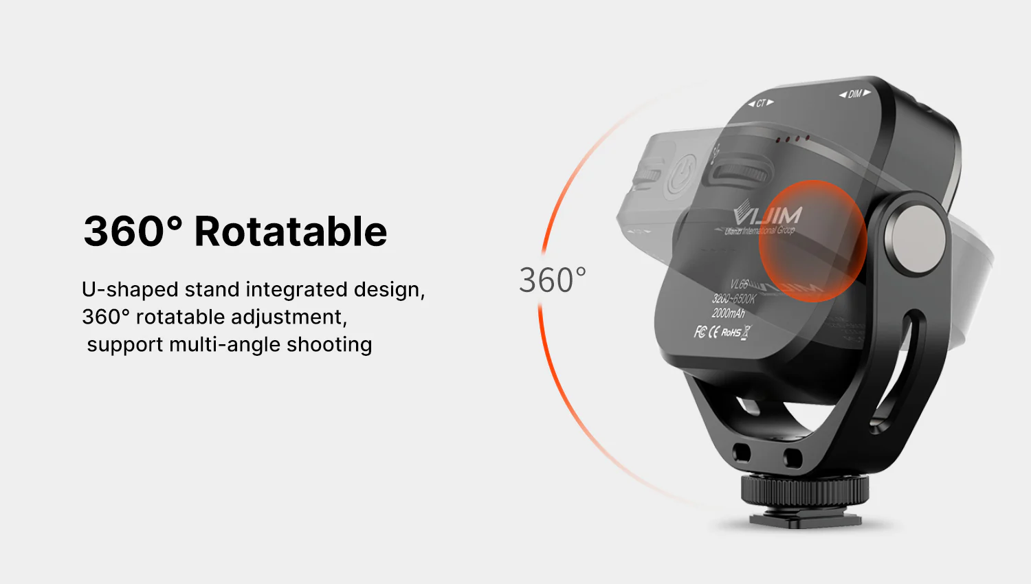 Ulanzi Vijim Vl66 360° Rotatable Led Video Light B