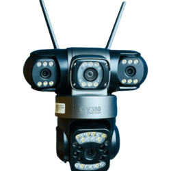 V380 PRO 3 Lens CCTV Outdoor Waterproof Night Vision PTZ Camera 4G+LAN