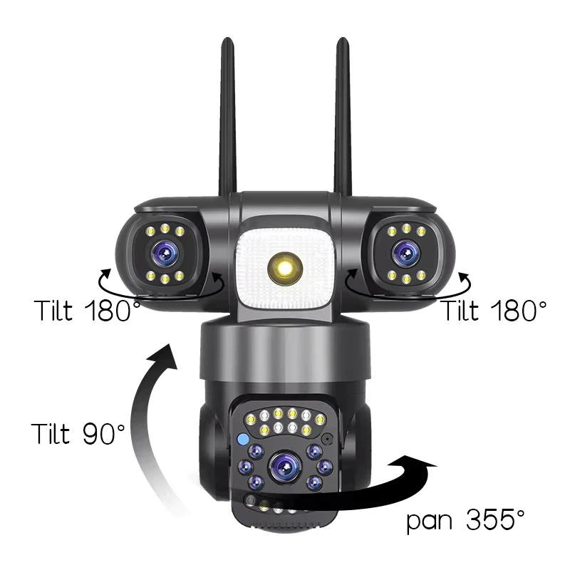 V380 Pro 3 Lens Cctv Outdoor Waterproof Night Vision Ptz Camera 4G+Lan A V380 Pro 3 Lens Cctv Outdoor Waterproof Night Vision Ptz Camera 4G+Lan A