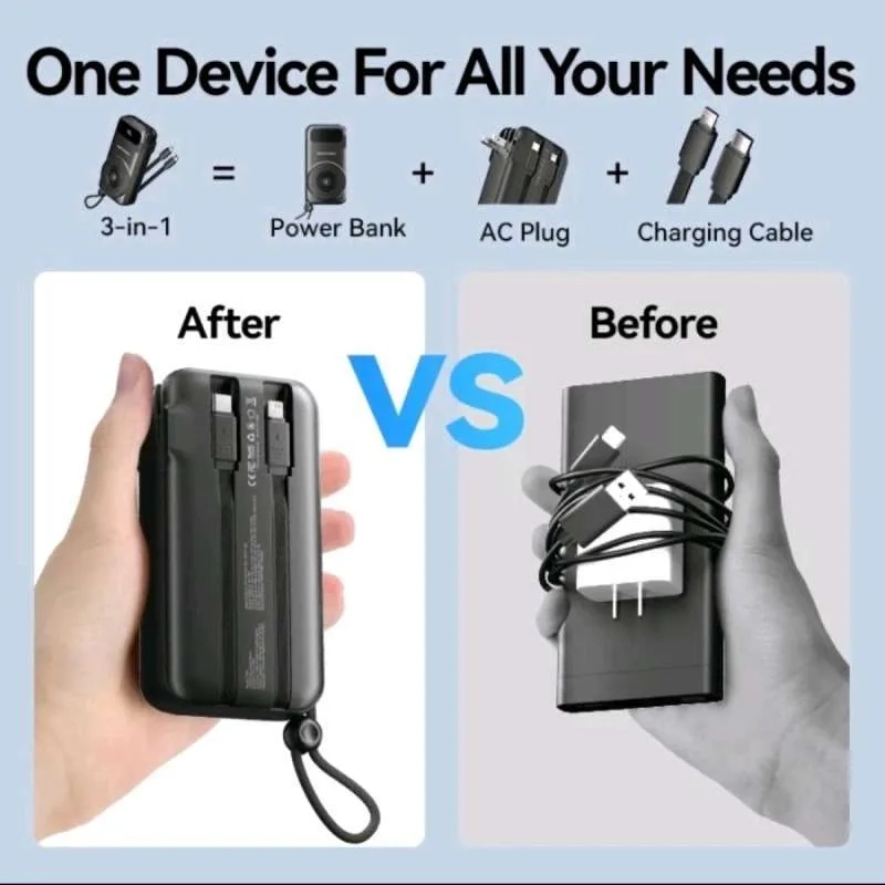 Vention Fhxb0 10000Mah 22 5W Pd &Amp; Qc Travel Power Bank Ddvs Vention Fhxb0 10000Mah 22 5W Pd &Amp; Qc Travel Power Bank Ddvs