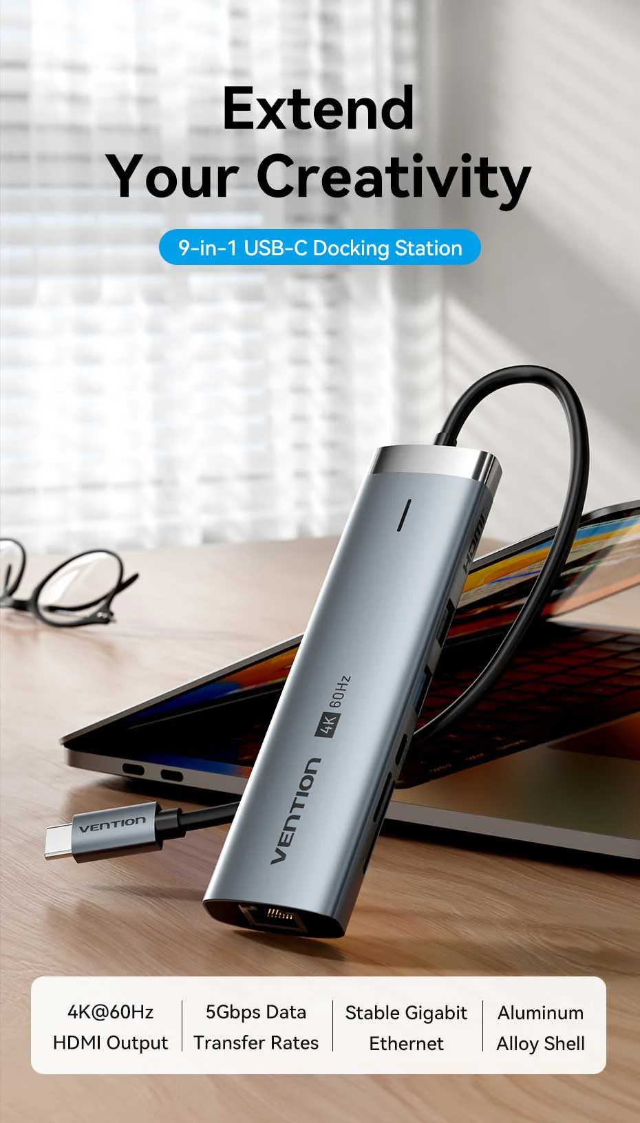 Vention Tgvhb 9 In 1 Usb C Docking Station A