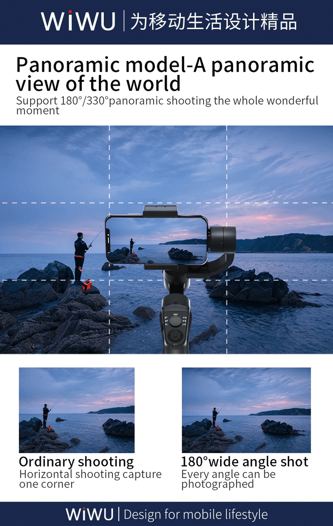 Wiwu S5B 3 Axis Bluetooth Handheld Gimbal Stabilizer C Wiwu S5B 3 Axis Bluetooth Handheld Gimbal Stabilizer C
