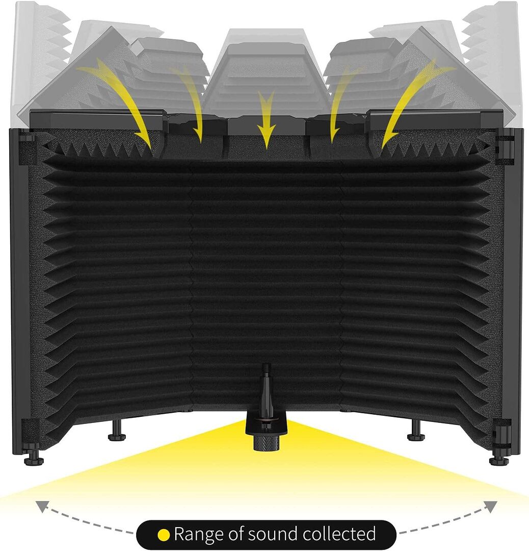 Xtuga Microphone Isolation Shield With Pop Filter A