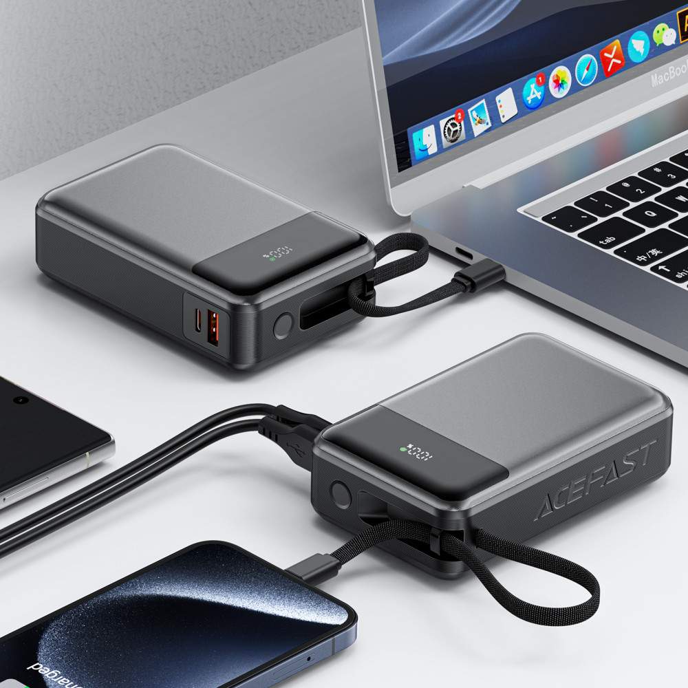 Acefast M21 20000Mah Pd65W Fast Charging Power Bank With Built In Usb C Cable Aa Acefast M21 20000Mah Pd65W Fast Charging Power Bank With Built In Usb C Cable Aa