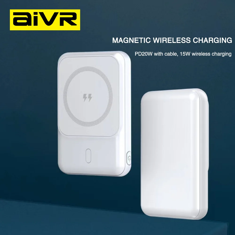 Aivr Y134 5000Mah Magnetic Wireless Power Bank B Aivr Y134 5000Mah Magnetic Wireless Power Bank B