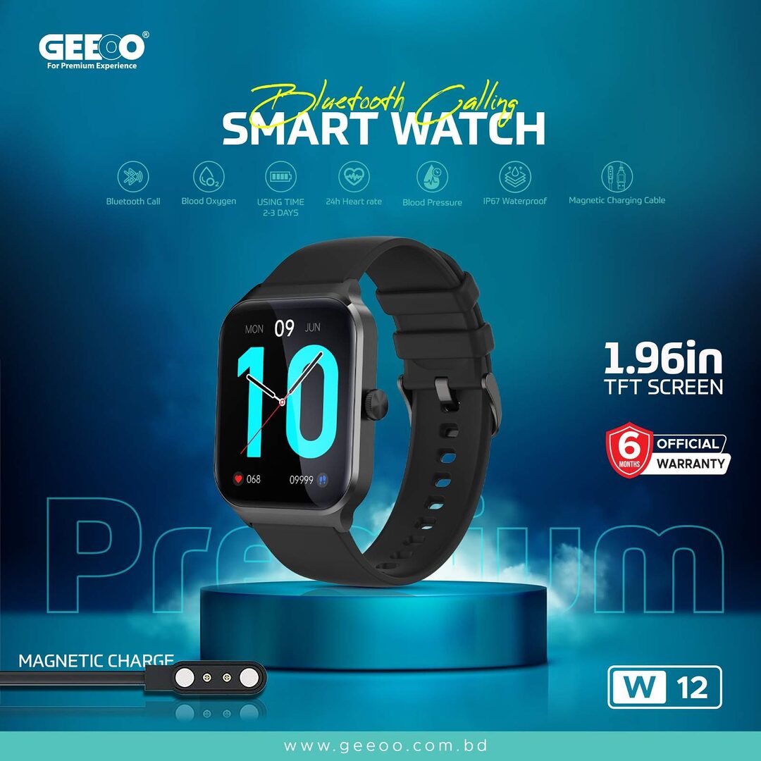 Geeoo W12 Bluetooth Calling Smart Watch V Geeoo W12 Bluetooth Calling Smart Watch V