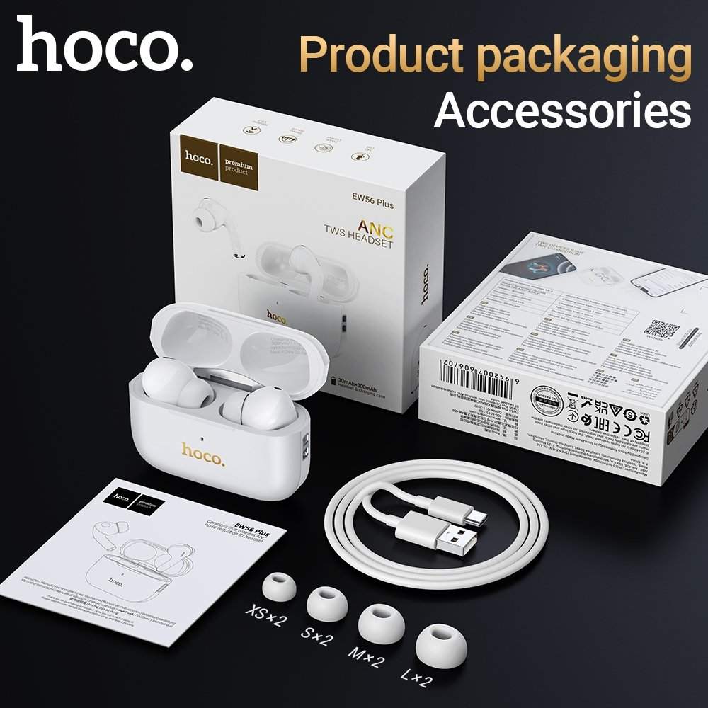 Hoco Ew56 Plus Anc True Wireless Earphones R Hoco Ew56 Plus Anc True Wireless Earphones R
