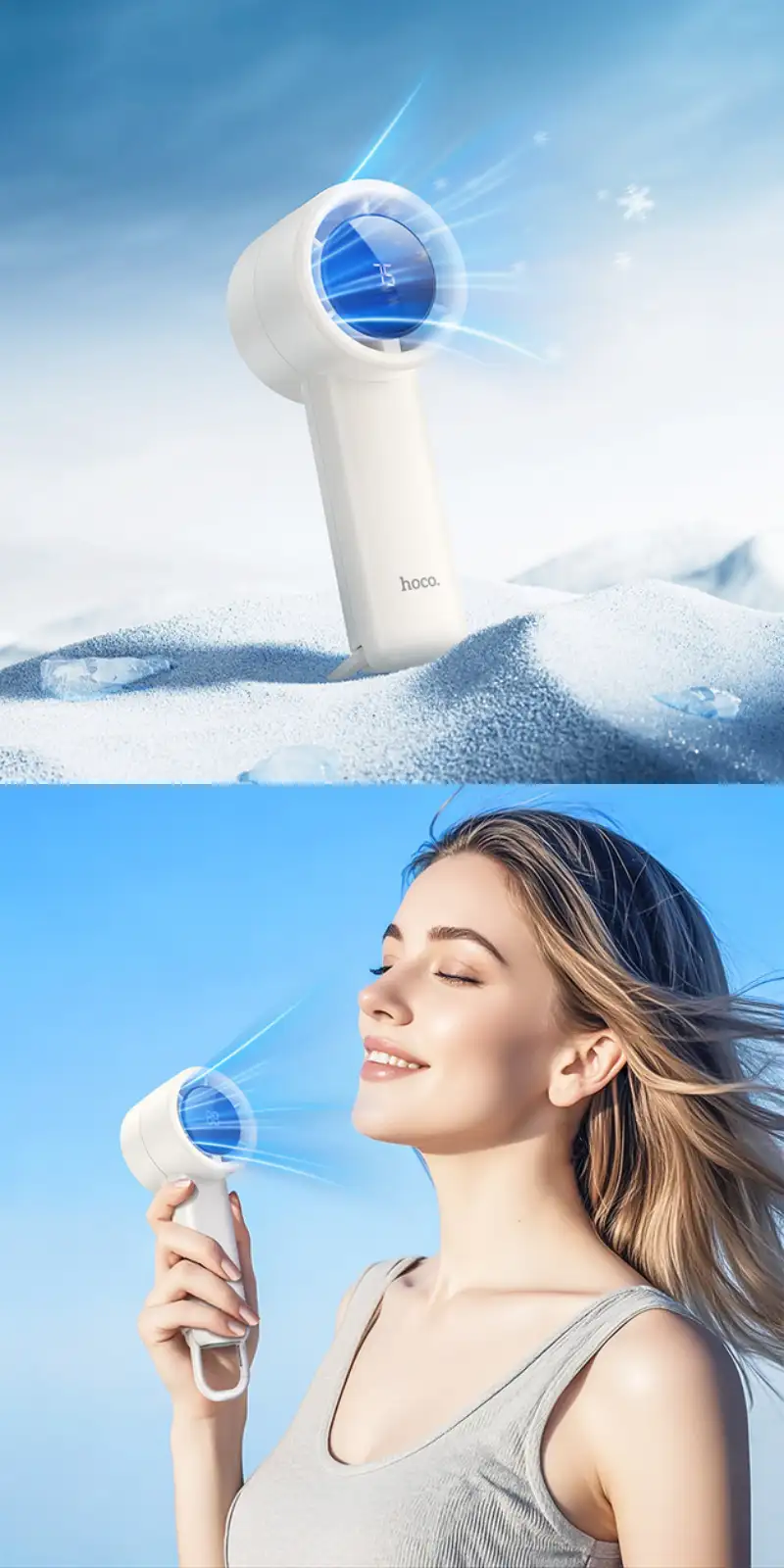 Hoco Hx63 Hand Fan With Digital Display N