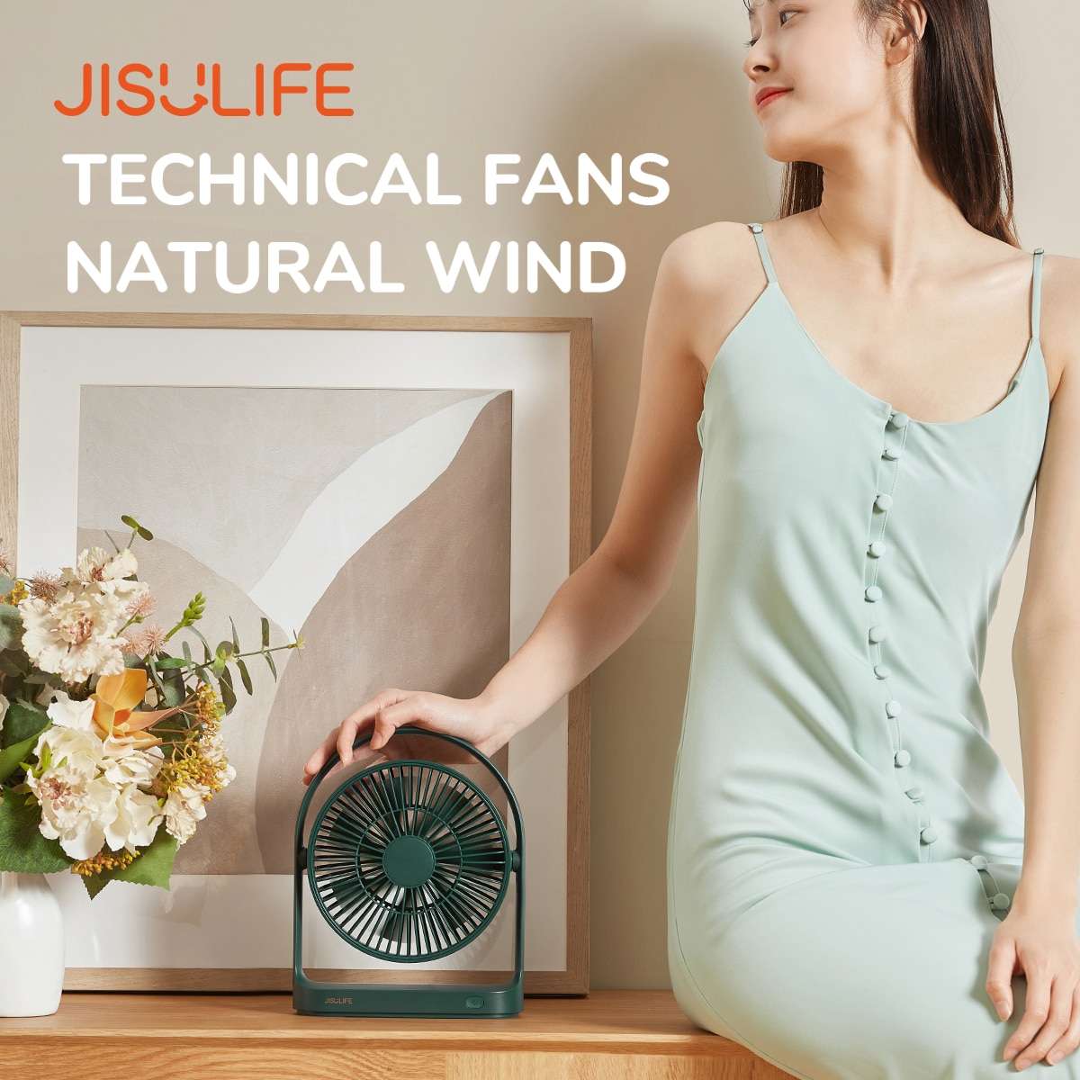 Jisulife Fa19 4000Mah Usb Portable Rechargeable Fan B