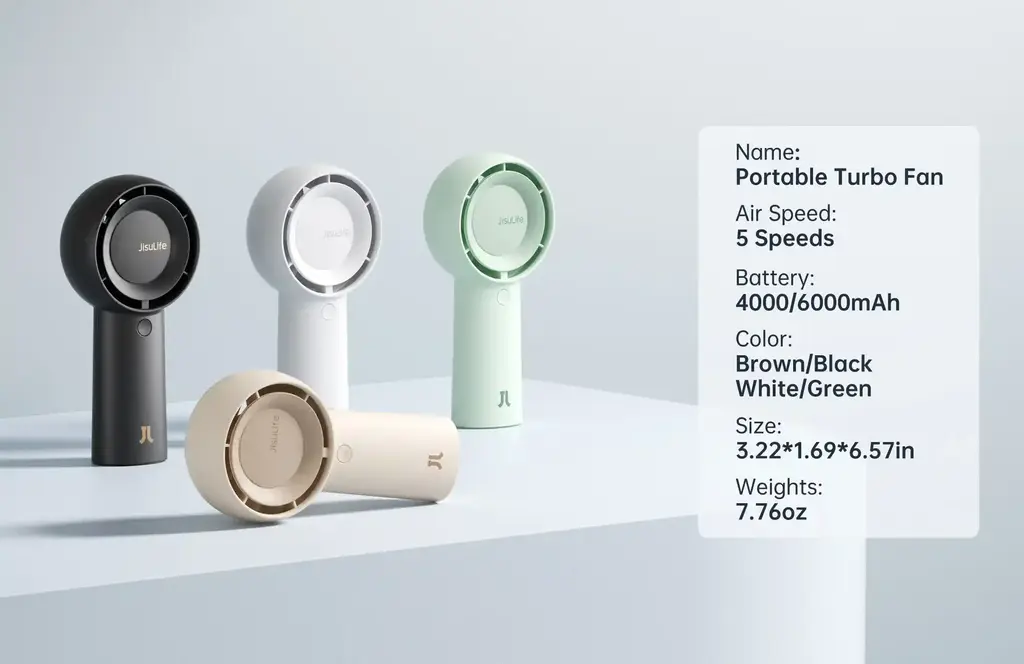 Jisulife Fa43 Handheld Power Turbo Fan 4000Mah 3 Jisulife Fa43 Handheld Power Turbo Fan 4000Mah 3