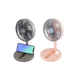 JYSUPER JY 2215 Folding Rechargeable Fan With LED Light