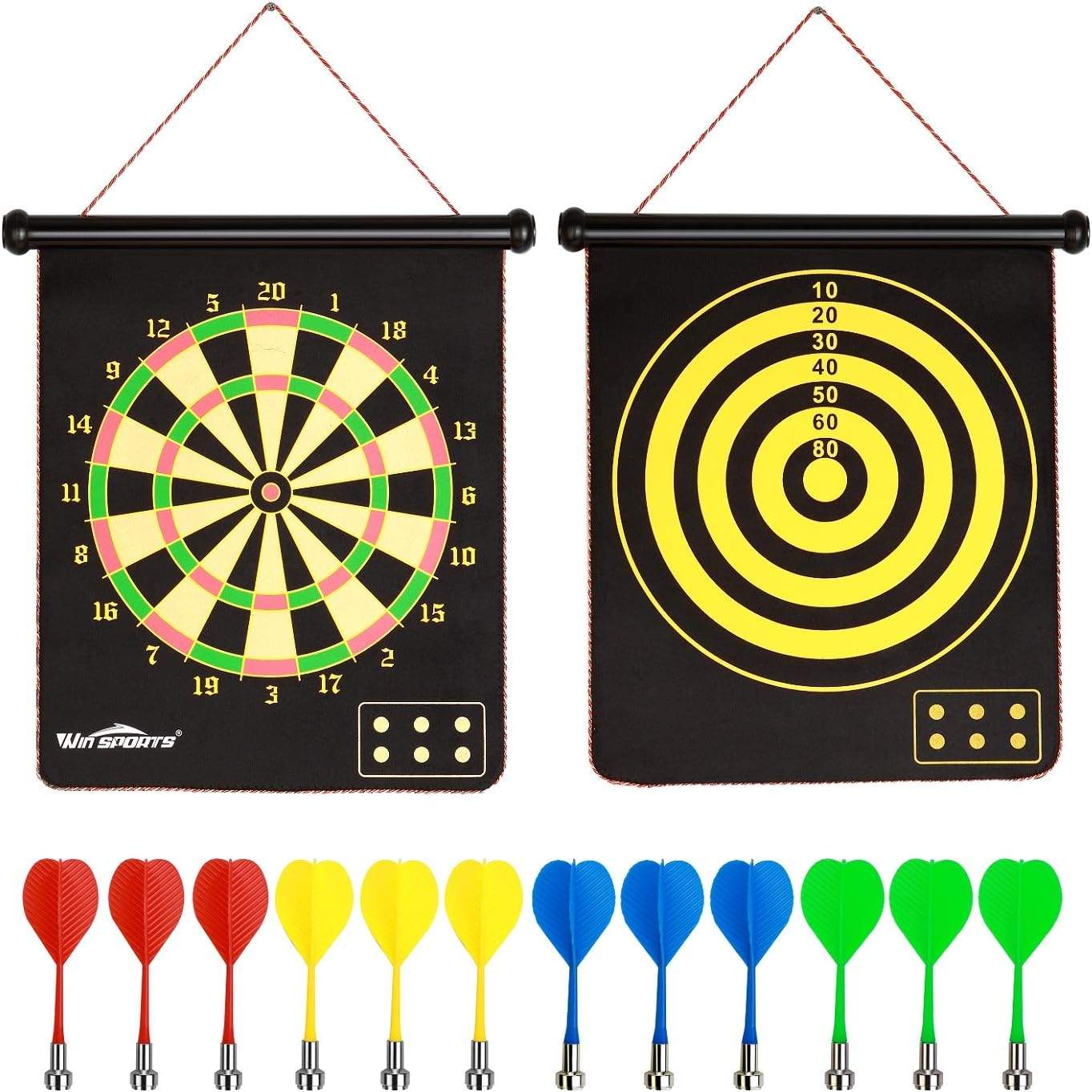 Magnetic Dart Board With Darts W