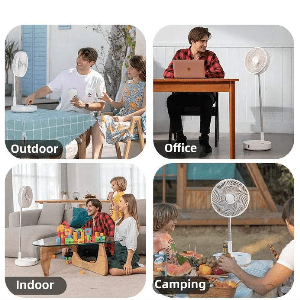 P30 Rechargeable 12 Inch Folding Desk Fan Sd