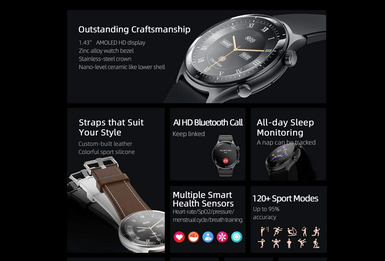 Qcy Active Gt Bluetooth Calling 3Atm Smart Watch A