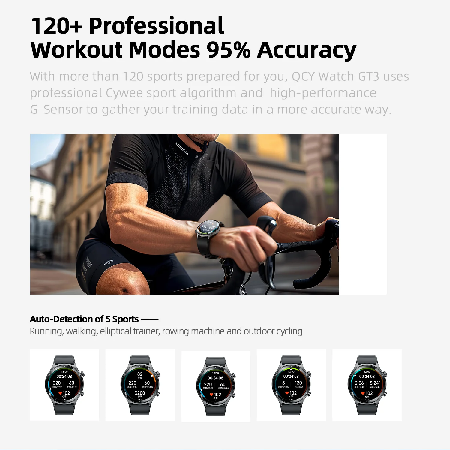 Qcy Active Gt Bluetooth Calling 3Atm Smart Watch Ad