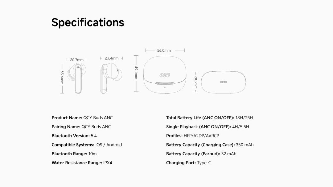 Qcy Ht15 Buds Anc Tws Earbuds A