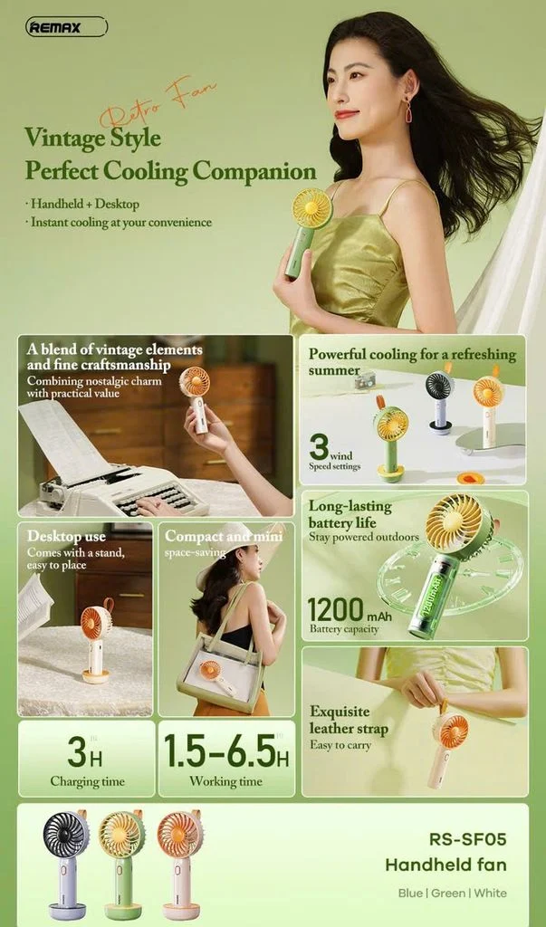 Remax Rs Sf05 Portable Handheld Fan B