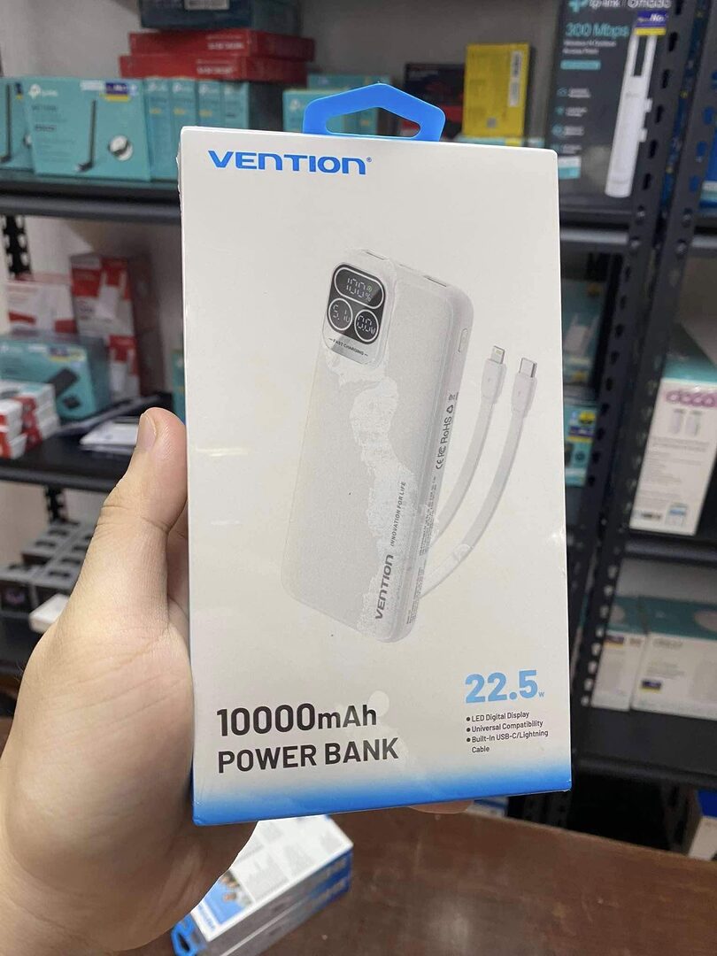 Vention I13Wb V2 10000Mah 22 5W Led Display Power Bank Vention I13Wb-V2 10000Mah 22.5W Led Display Power Bank