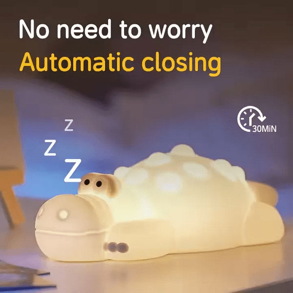 7 Color Crocodile Shape Silicone Night Light Toy For Kids E