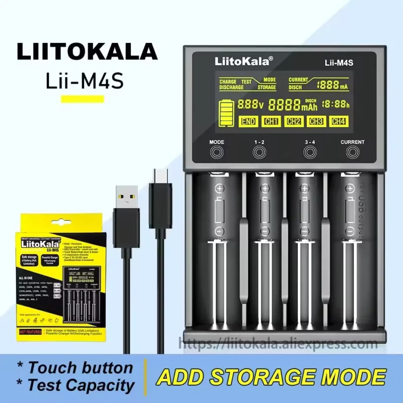 Liitokala Lii M4S 4 Slot Multifunctional Battery Charger B Liitokala Lii M4S 4 Slot Multifunctional Battery Charger B