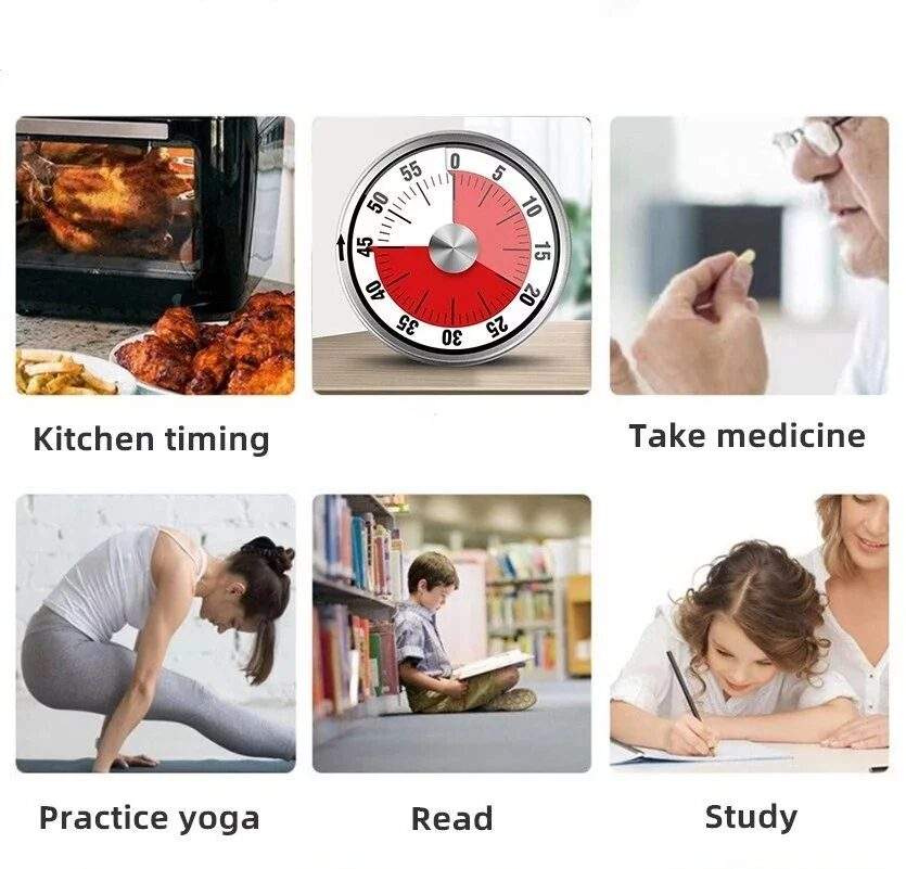 Mechanical Timer Kitchen Cooking Countdown Alarm Clock D
