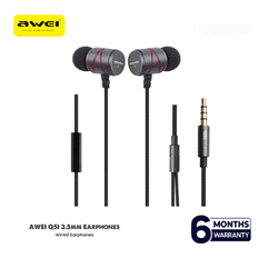 AWEI Q5I Supper Bass In Ear 3.5mm Earphone with Mic