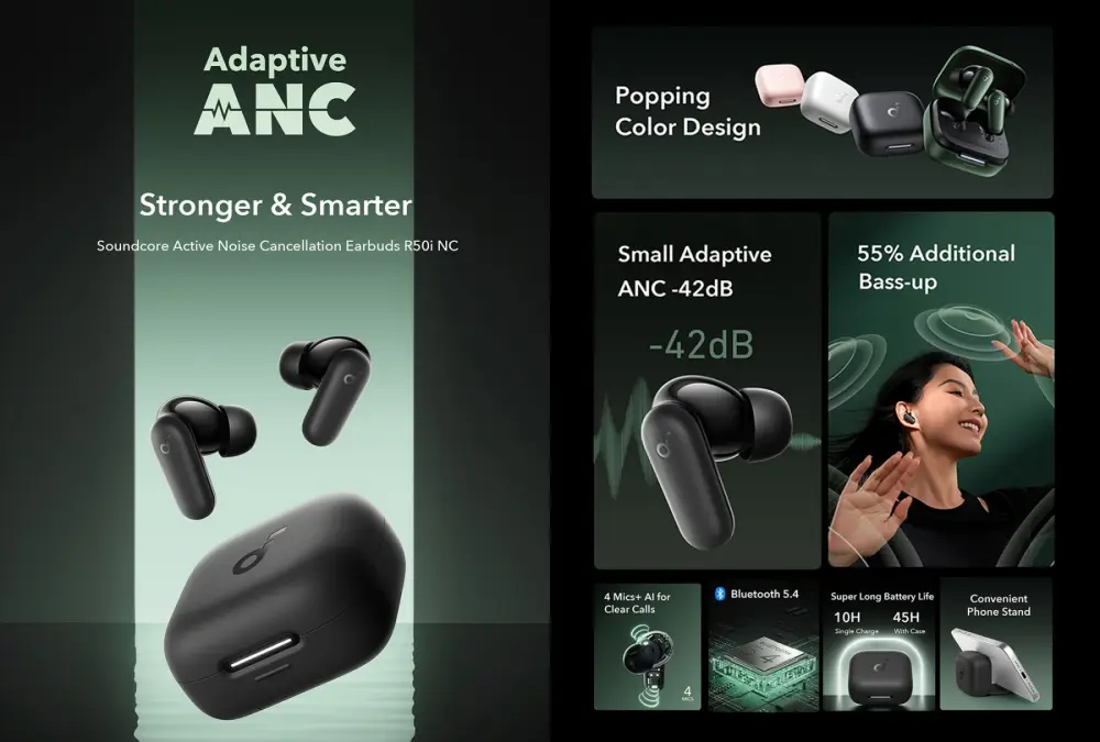 Anker Soundcore R50I Nc Earbuds A Anker Soundcore R50I Nc Earbuds A