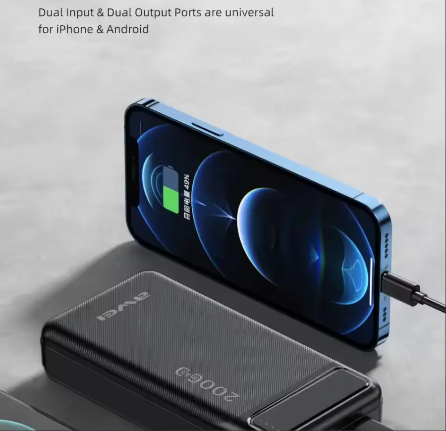 Awei P6K 20000Mah Double Usb Output Power Bank B