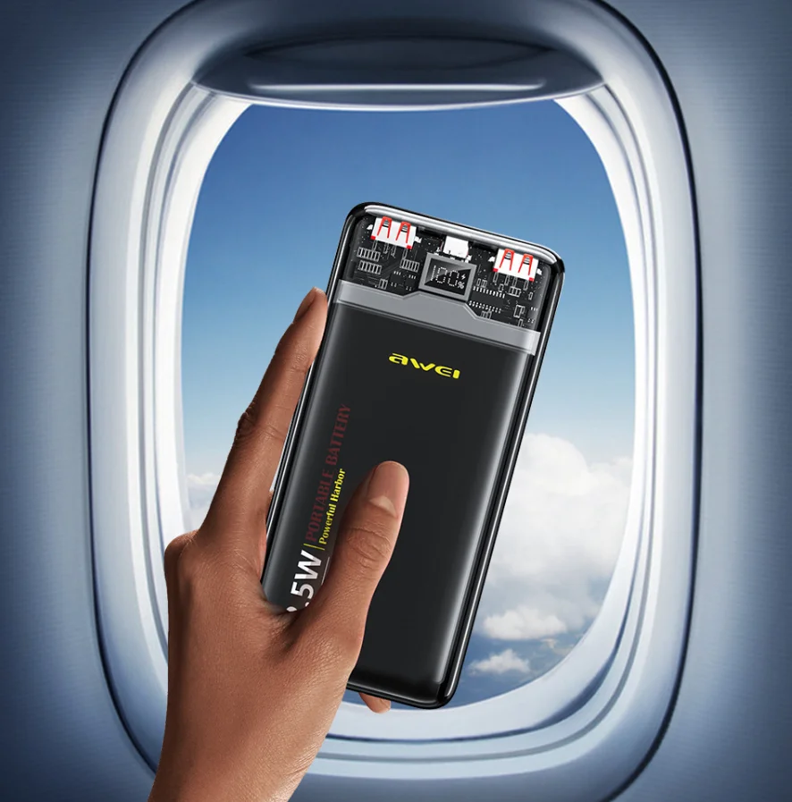 Awei P78K 20000Mah Pd22 5W Portable Fast Charging Power Bank B Awei P78K 20000Mah Pd22 5W Portable Fast Charging Power Bank B