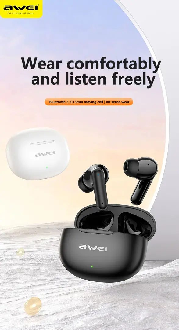 Awei T71 Tws Earbuds V Bluetooth 5 3 Earphones With Mic A Awei T71 Tws Earbuds V Bluetooth 5 3 Earphones With Mic A