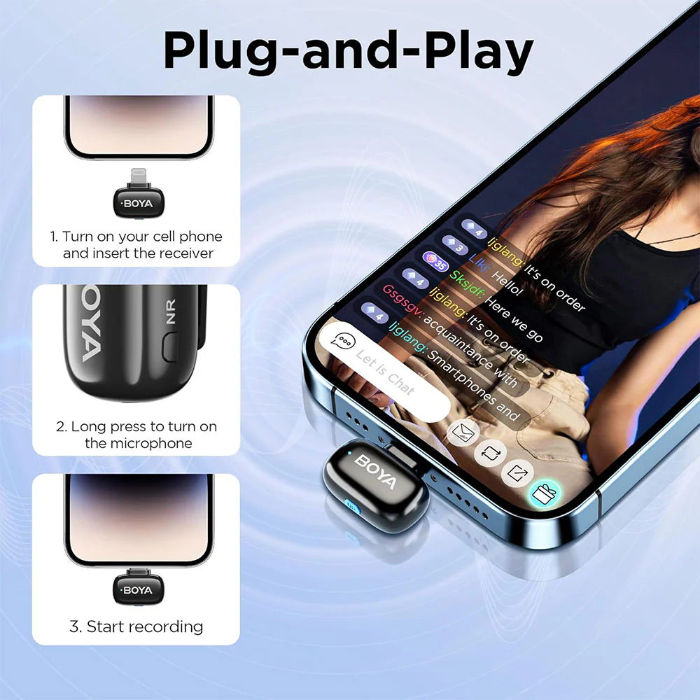 Boya Mini 16 Ultra Compact Wireless Microphone For Ios Devices C Boya Mini 16 Ultra Compact Wireless Microphone For Ios Devices C