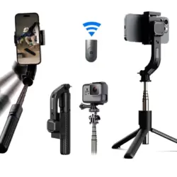 C06H 1 Axis Gimbal Stabilizer Selfie Stick Tripod a