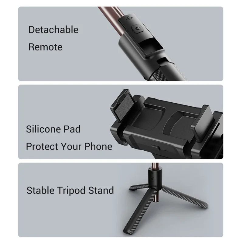 C06H 1-Axis Gimbal Stabilizer Selfie Stick Tripod D