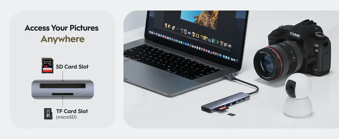 Cudy Uh407 7 In 1 Hdmi Sd Tf 4K Usb C Hub C