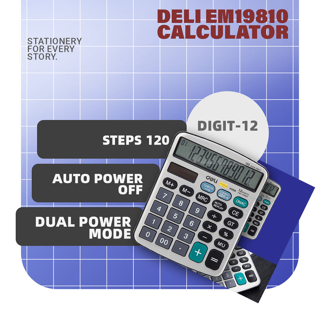 Deli Em19810 Desktop Calculator B
