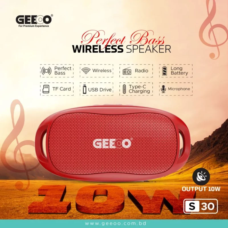 Geeoo S30 Wireless Bluetooth Speaker Geeoo S30 Wireless Bluetooth Speaker