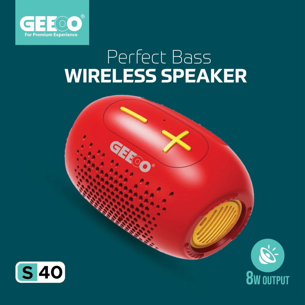 Geeoo S40 Wireless Speaker Red Geeoo S40 Wireless Speaker Red