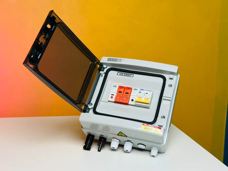 Gearup 8-Way Dc Pv Combiner Box With Mcb, Fuse &Amp; Spd (Ip65 Waterproof) C