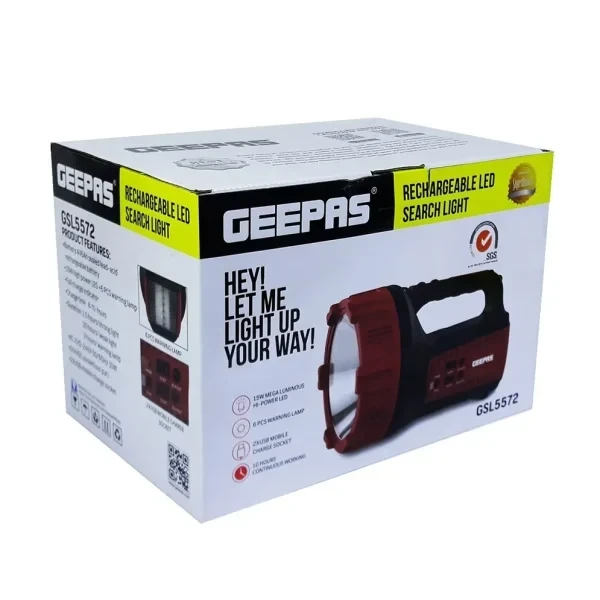 Geepas Gsl5572 Rechargeable Led Search Light B Geepas Gsl5572 Rechargeable Led Search Light B