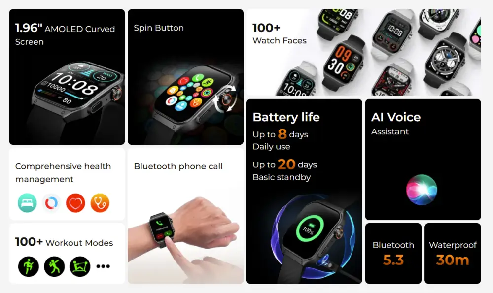 Haylou S8 Bt Calling Smart Watch A