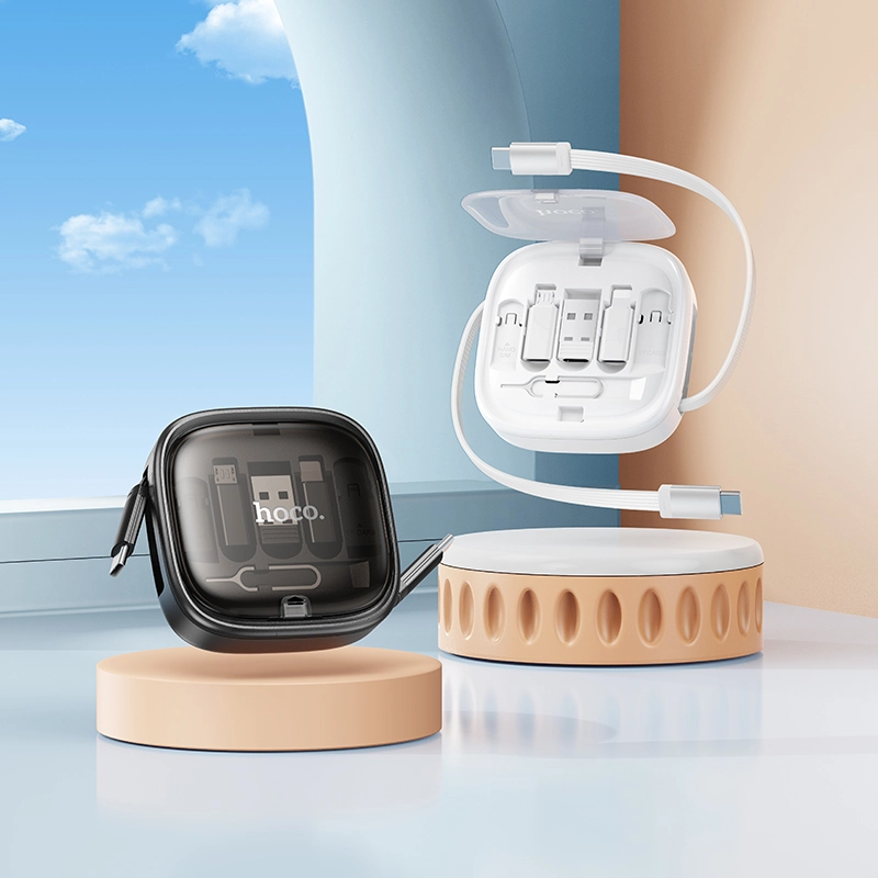 Hoco U140 Retractable Charging Data Cable Set A Hoco U140 Retractable Charging Data Cable Set A