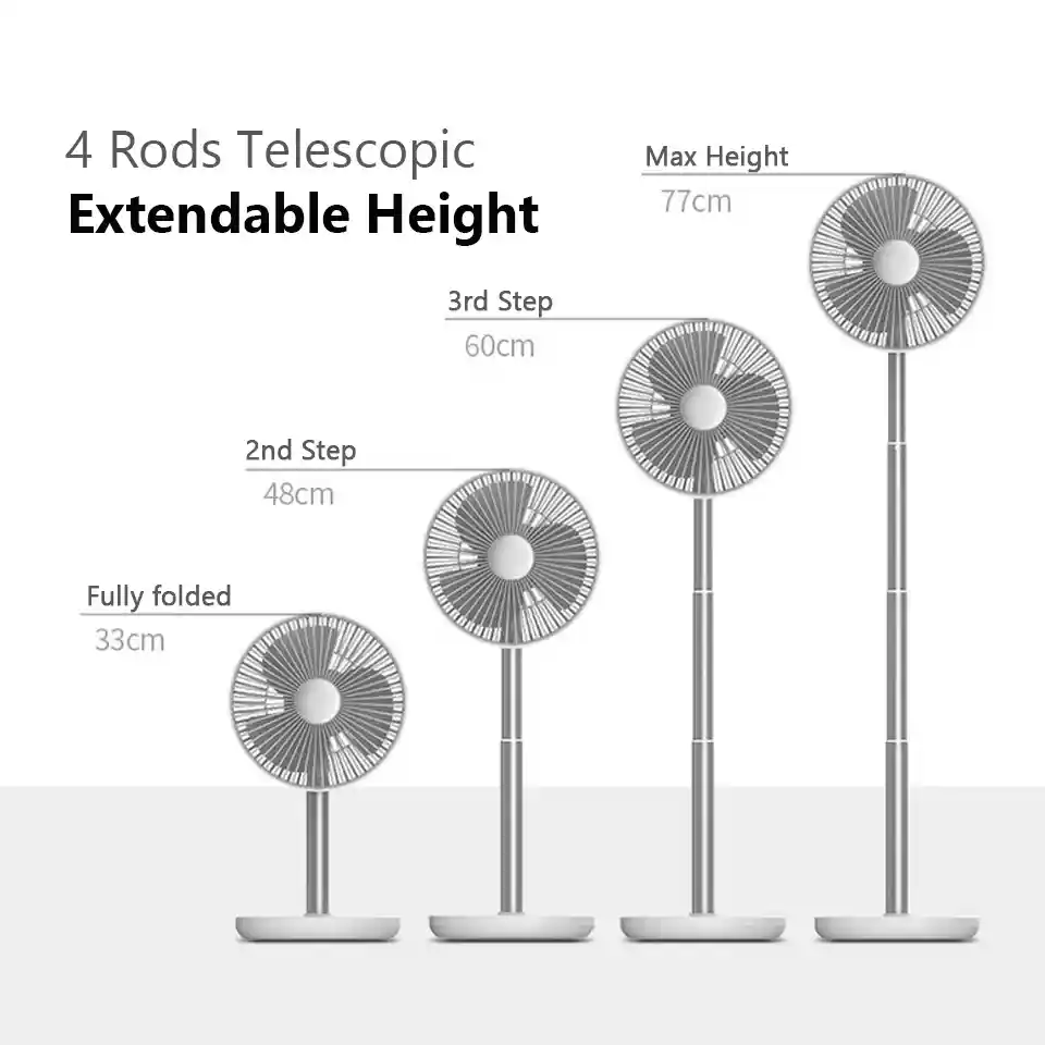 Jisulife Table Fan Life7 Oscillating Extendable Desk Fan B