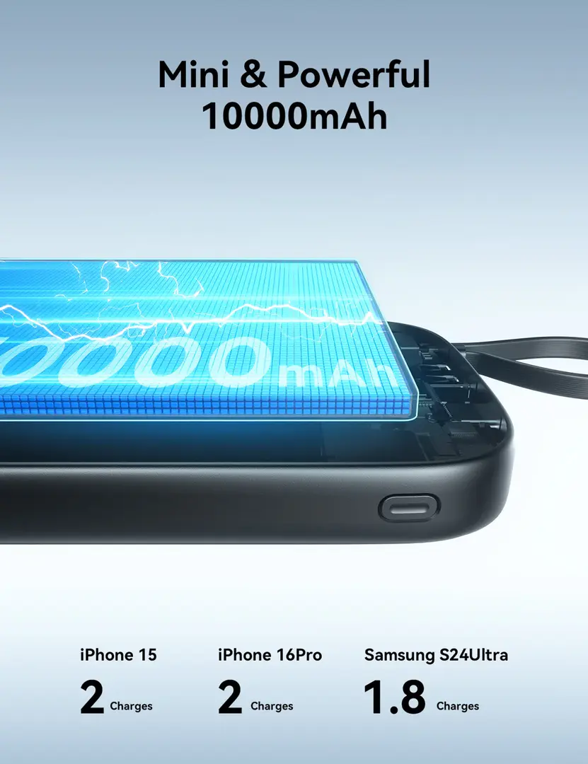 Joyroom Jr Pbf18 22 5W Powerbank 10000Mah With Lightning Cable B Joyroom Jr Pbf18 22 5W Powerbank 10000Mah With Lightning Cable B