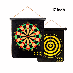 Magnetic Double sided Dart Board – 17 Inch