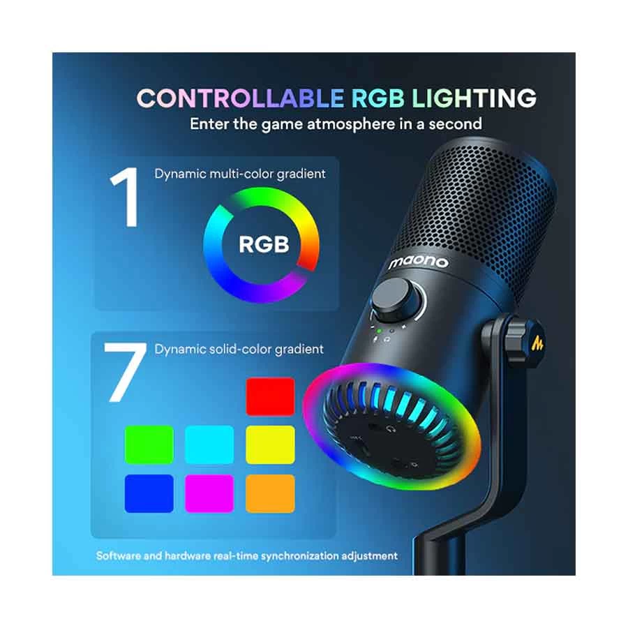 Maono Dm30 Rgb Programmable Usb Condenser Microphone A
