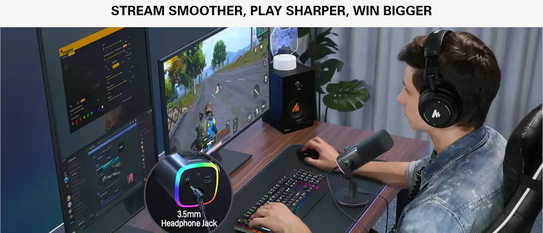 Maono Pd100X Rgb Usb Xlr Dynamic Microphone For Game Streamers A