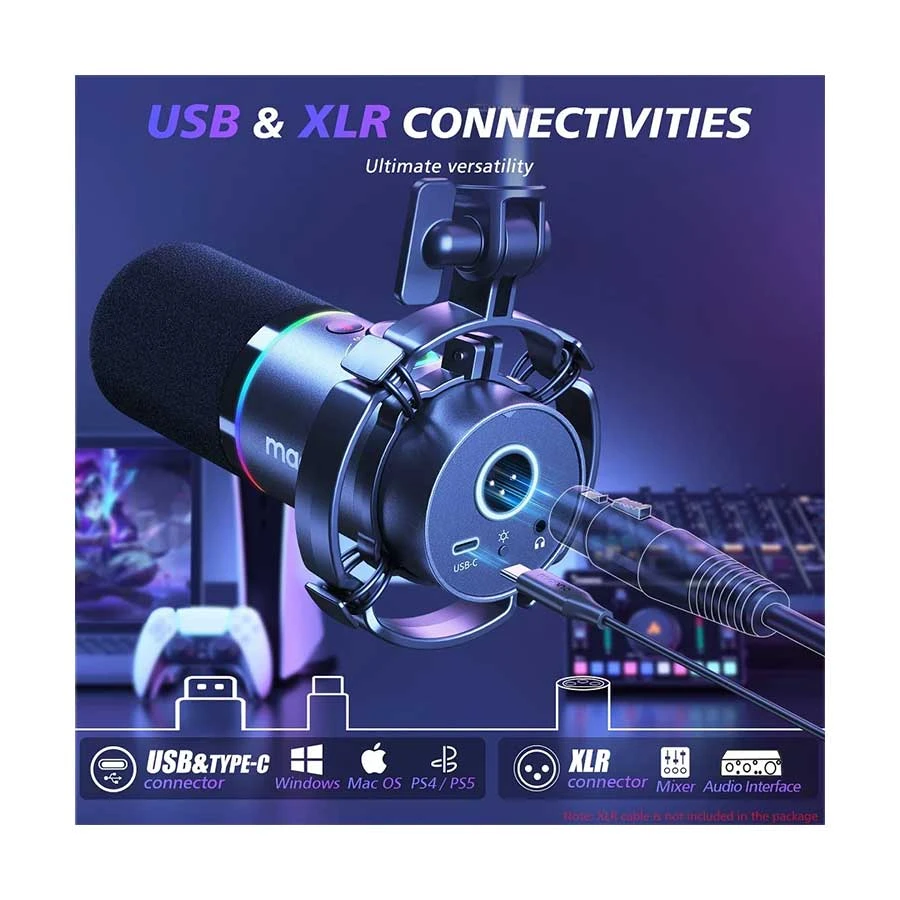 Maono Pd200Xs Usb Xlr Dynamic Microphone Set With Boom Arm B Maono Pd200Xs Usb Xlr Dynamic Microphone Set With Boom Arm B