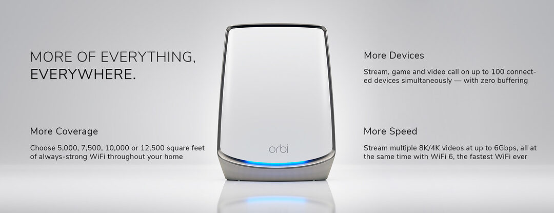 Netgear Orbi Rbk852 Ax6000 Mbps Gigabit Tri Band Wi Fi System Network Router A Netgear Orbi Rbk852 Ax6000 Mbps Gigabit Tri Band Wi Fi System Network Router A