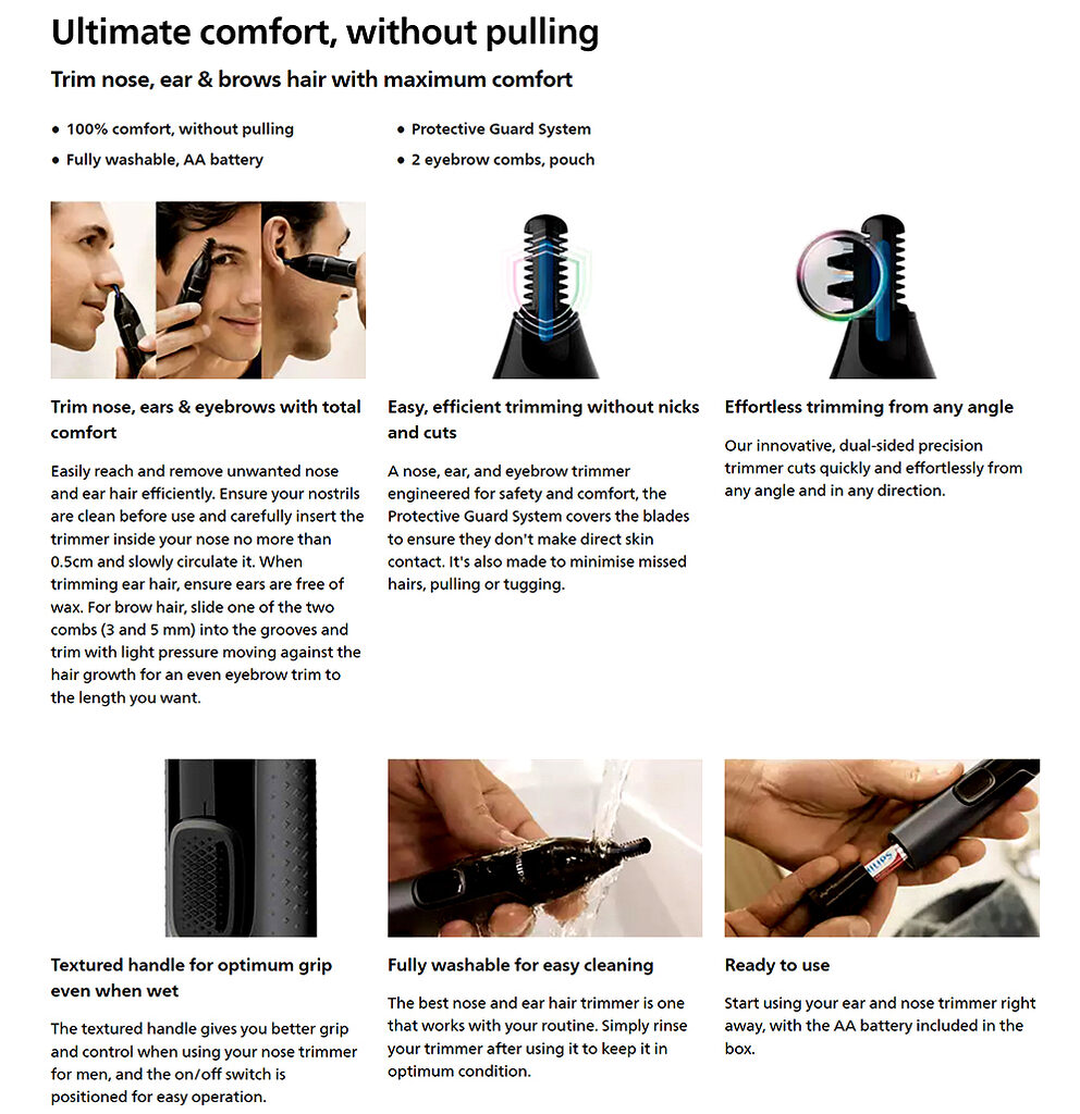 Philips Nt3650 – 16 Nose Ear &Amp; Eyebrow Trimmer B